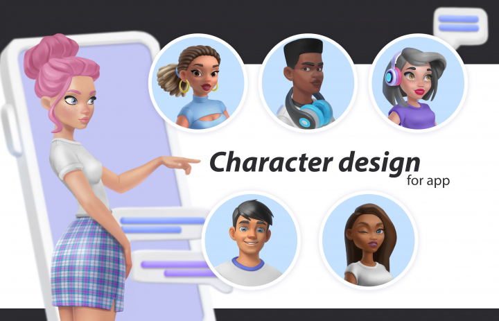 Дизайн персонажей для приложения
