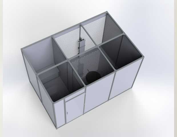 Быстровозводимая кабинка для 3D-сканера