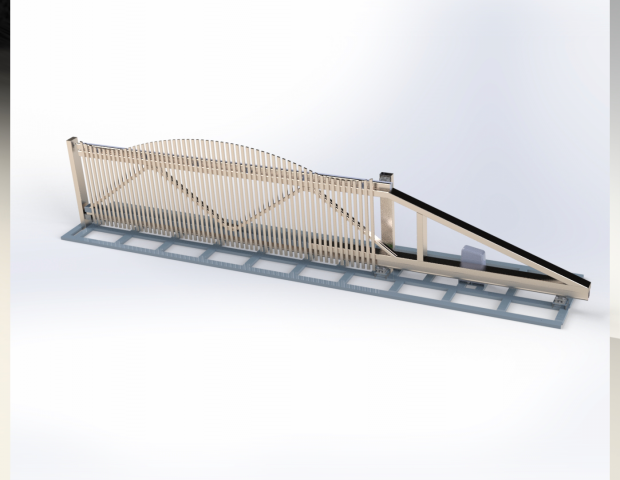 Проект КМД ворот на территорию башни "Эволюция" Москвы-Сити