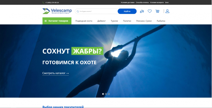 Разработка Интернет-магазина Velescamp