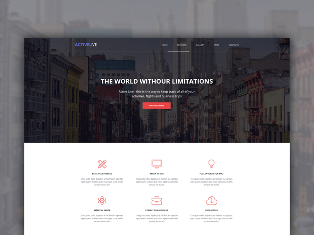 Верстка на Bootstrap для компании "ActiveLife"