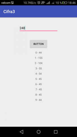 Калькулятор номеров Android