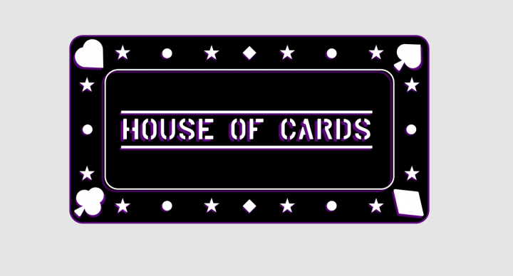Вывеска-логотип для клуба "House of Cards"