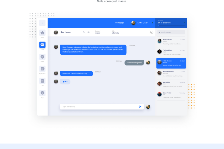 Дизайн веб-сайта для командного чата