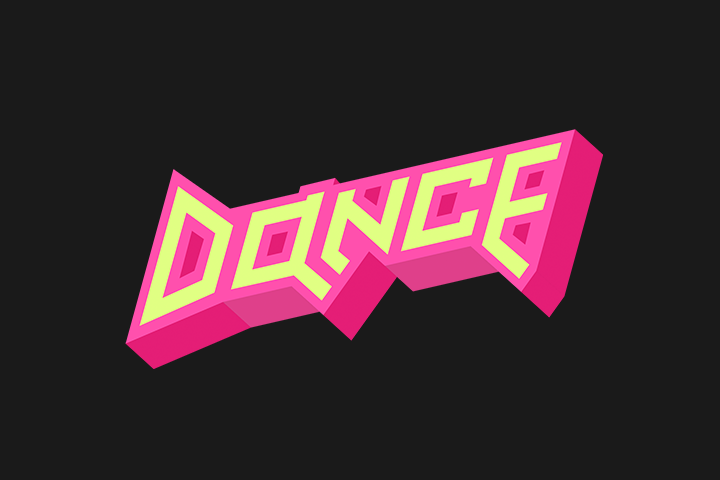Логотип для школы танца "DANCE"
