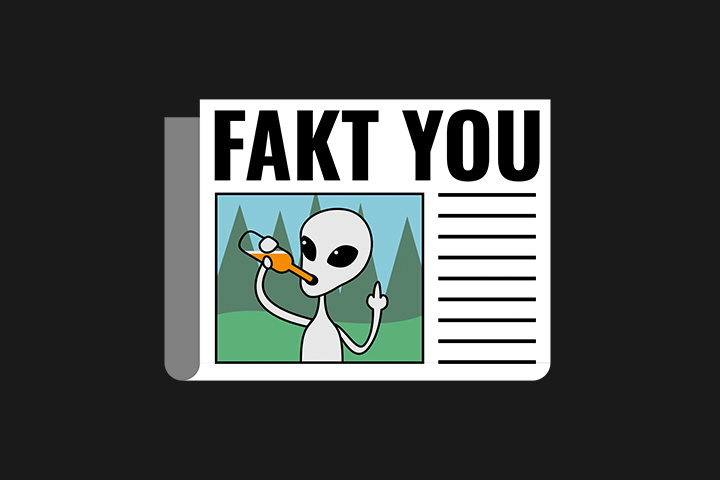 Логотип для инфо-канала в инстаграме "FAKT YOU" (2 вариант)