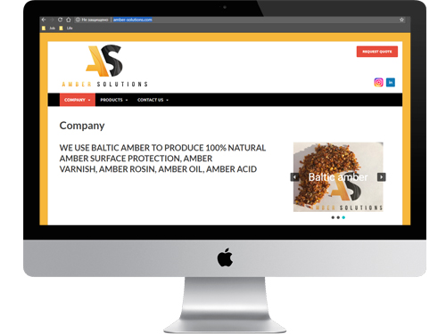 Сайт компании amber-solutions