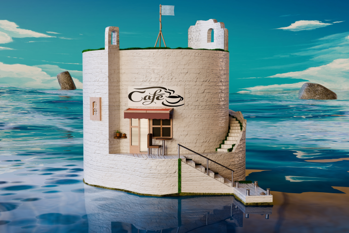 Cafe по среди океана