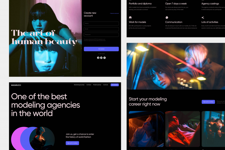 UX/UI дизайн сайта моделинг