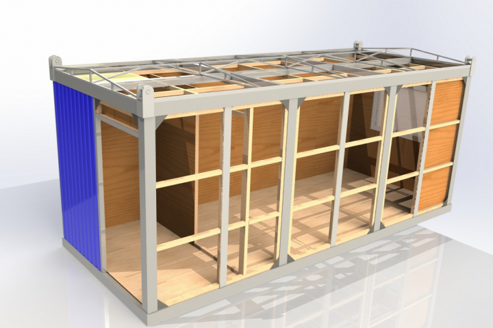 3d моделирование вагон-бытовки