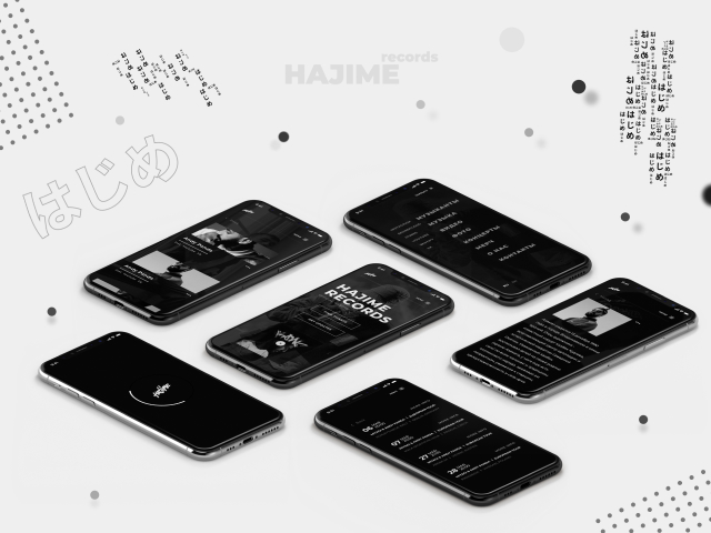 Hajime records concept. Mobile version