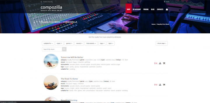 Доработка интернет магазина Compozilla