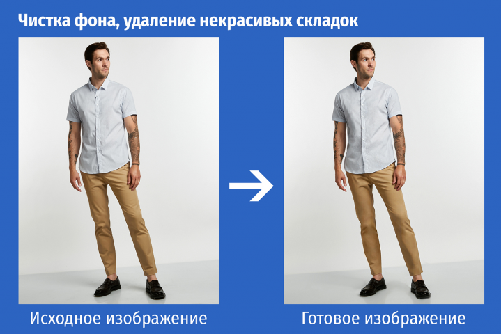 Ретушь одежды и фона