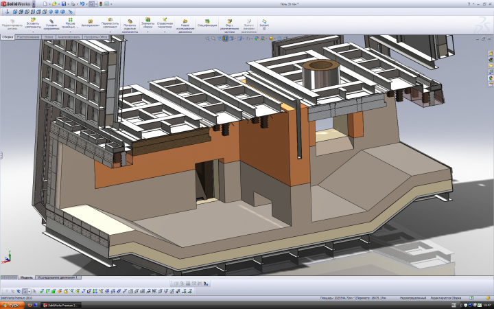 Проект футеровки печи, перевод на современные материалы