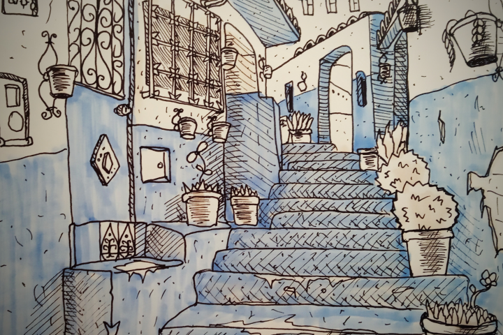 Голубой городок.