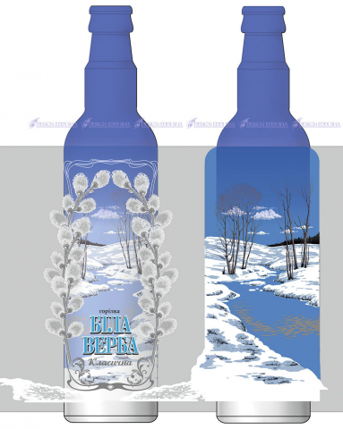 этикетка, водка Белая верба