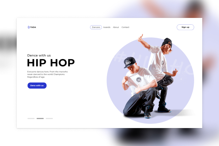 Экран главной страницы для Landing Page