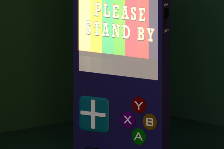 low poly game station