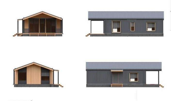 Архитектурный проект барнхаус 6,5х12,95