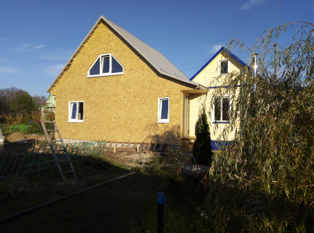 Пристройка каркасного типа 7х6 к старому дому