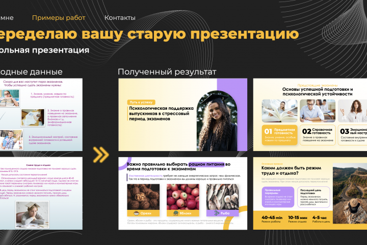 Исправление вашей презентации