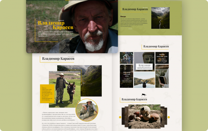 Сайт для археолога Владимира Карасева