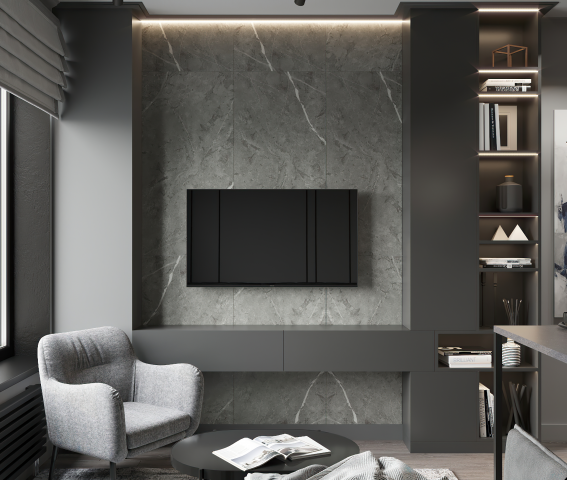 Дизайн-проект однокомнатной квартиры для молодого человека