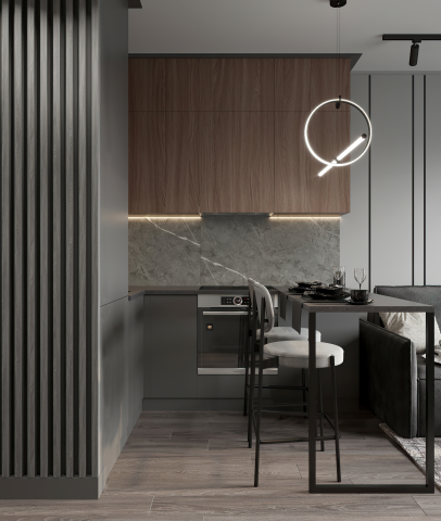 Дизайн-проект однокомнатной квартиры для молодого человека