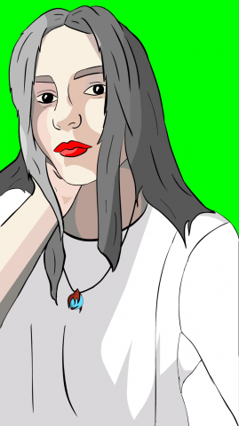 Простенький рисунок девушки