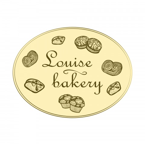 Фирменный логотип для булочной-кофейни - Luise bakery.