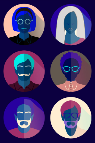 Icons people for web design