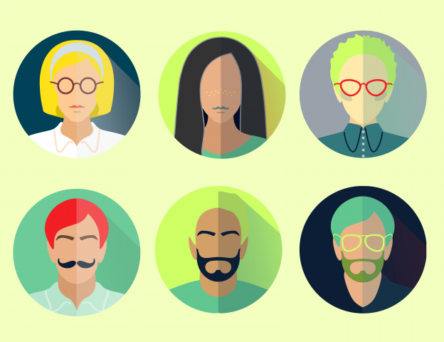 Icons in hipster style for web design