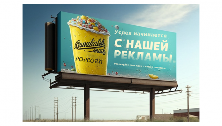 Рекламный баннер Popcorn