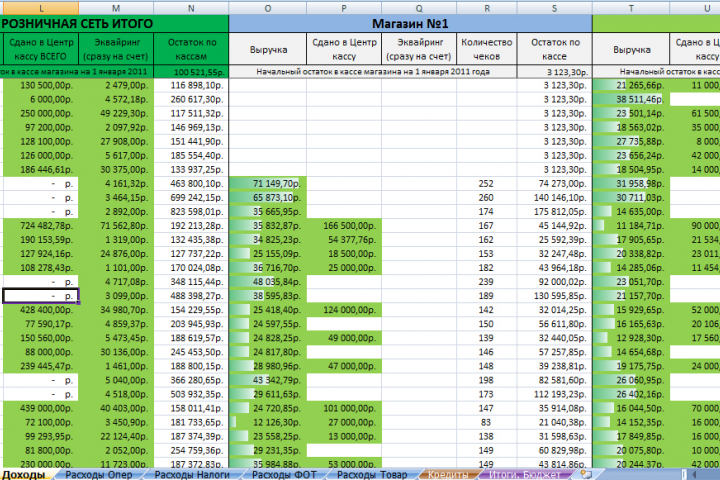Эксель работы