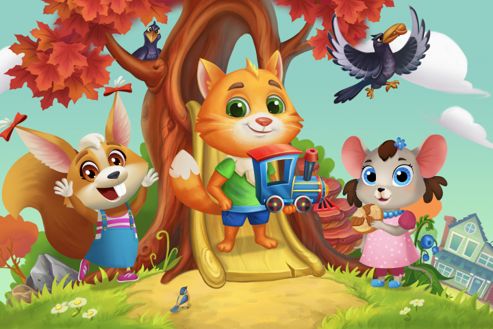 Арт для обложки приложения – Интерактивные Сказки на ночь