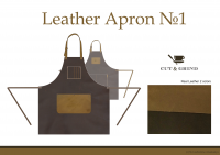 Дизайн кожаных фартуков для английского барбершопа Cut&Grind
