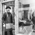 кожаный фартук для английского барбершопа Cut&Grind