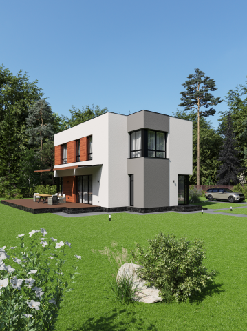 Визуализация модульного дома