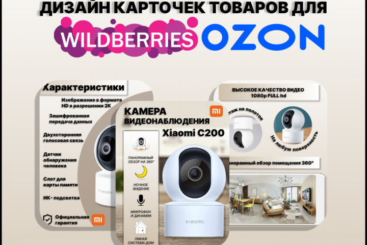 Инфографика карточек товаров для маркетплейс