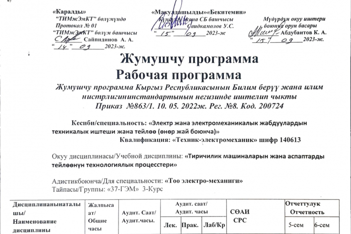 Рабочая  программа