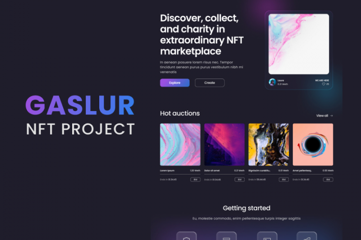 Разработка сайта Gaslur NFT
