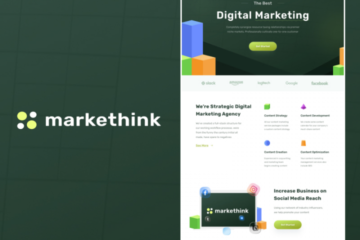 Разработка сайта Markethink
