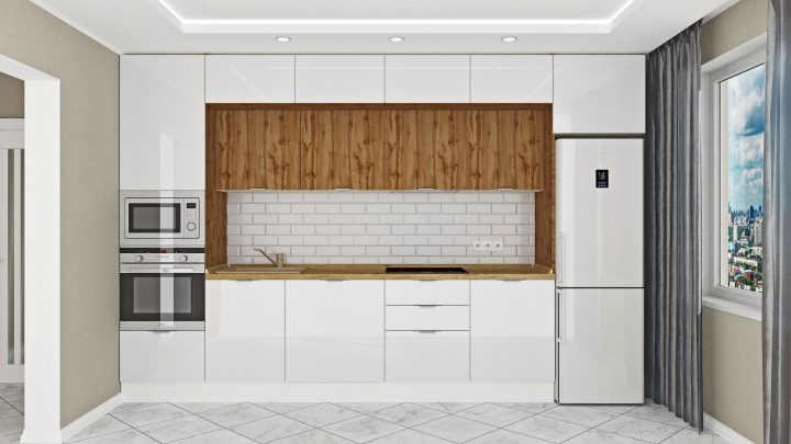 Проект кухни с 3 ярус