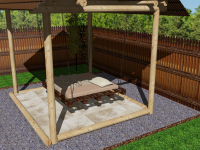 беседка с качелями