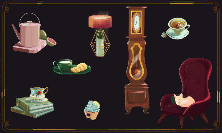 Иллюстрация предметов для книги