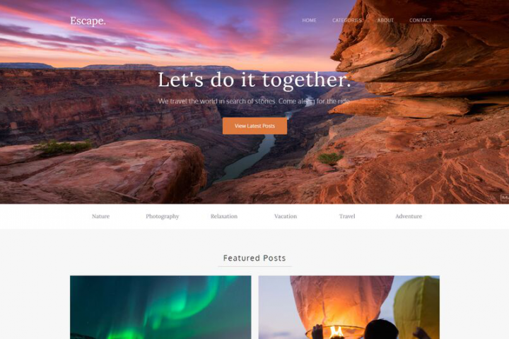 Адаптивная и отзывчивая верстка сайта Escape.