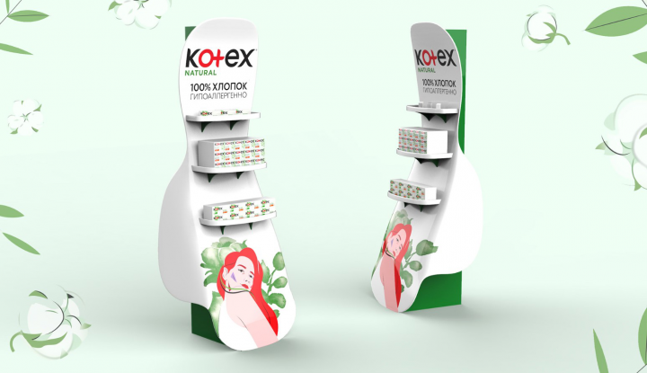 Kotex Natural Display Stand