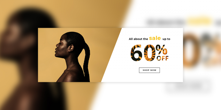 Banner for cosmetics store