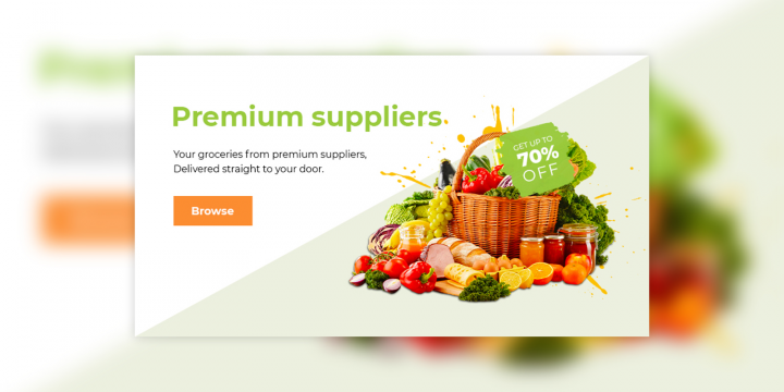 Banners for grocery store