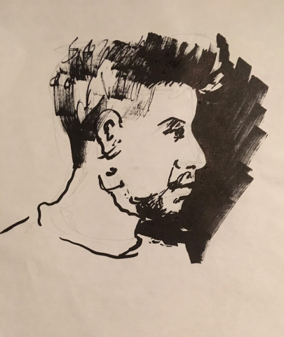 скетч маркером